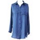 Blue Silky Utility Shirtdress