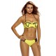 Yellow Bralette Bustier Strappy Cut out Bikini