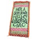 Hola Bonjour Hello Aloha Ciao Stylish Beach Towel