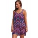 Purplish Boho Style Sheer Chiffon Beach Dress