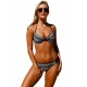 Geometric Pattern Padded Cups Bikini Bathing Suit